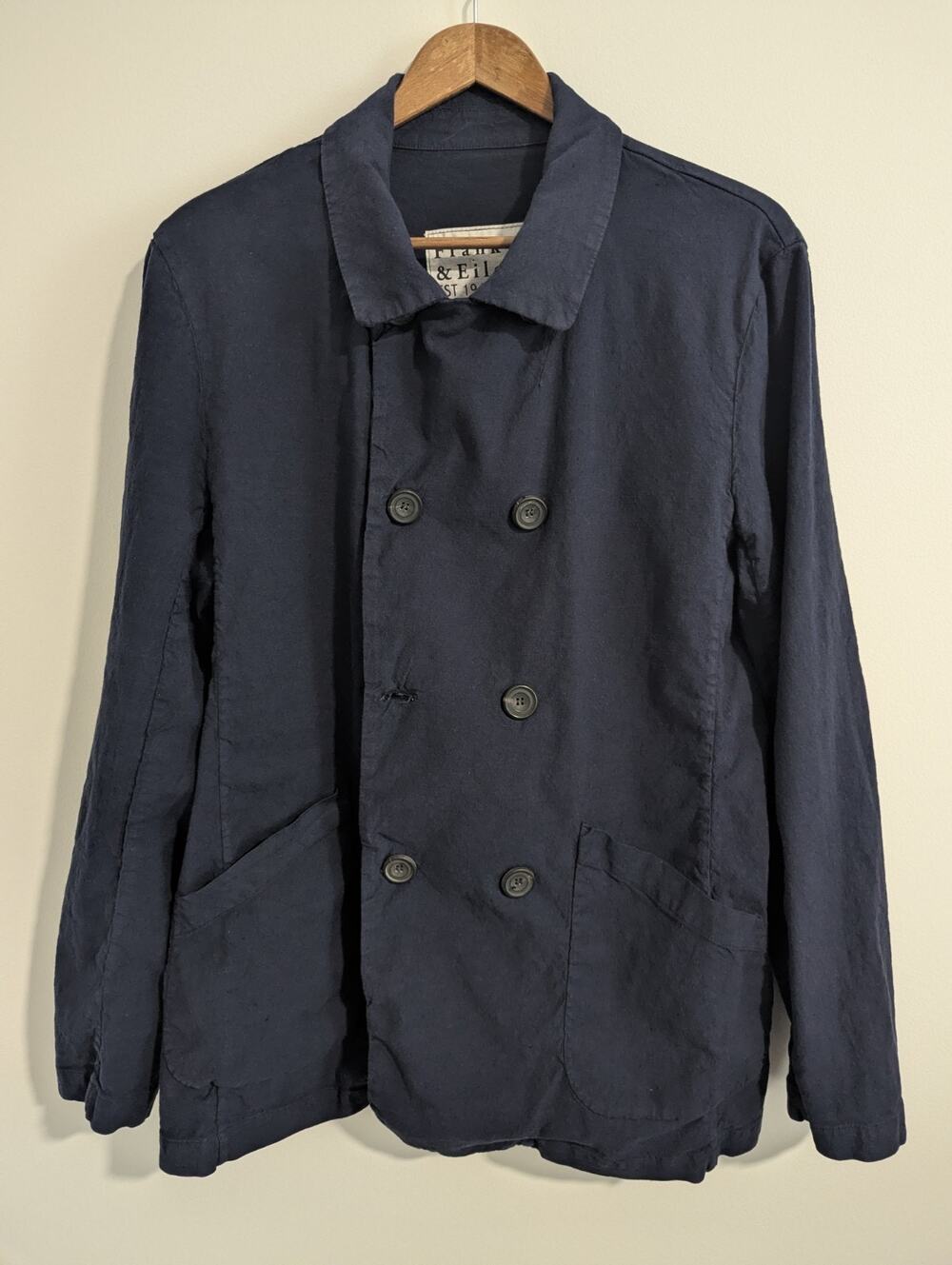 Frank & Eileen Belfast Jacket Womens L Black 100% cotton jacket